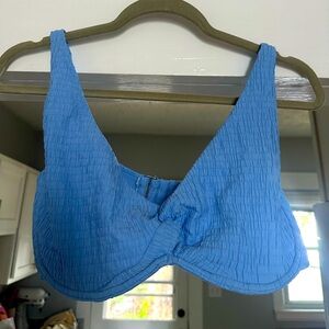 Abercrombie Curve Love Blue Bikjni Top